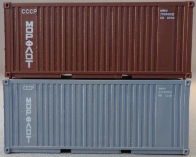 Set of 2 20' Containers "Morflot"<br /><a href='images/pictures/PSK_Modelbouw/6928.jpg' target='_blank'>Full size image</a>